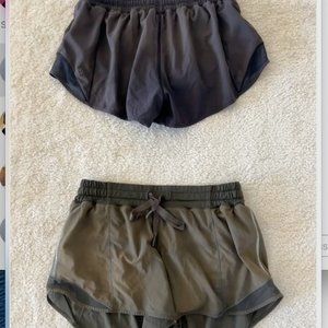 Two Lululemon Hotty Hot Shorts